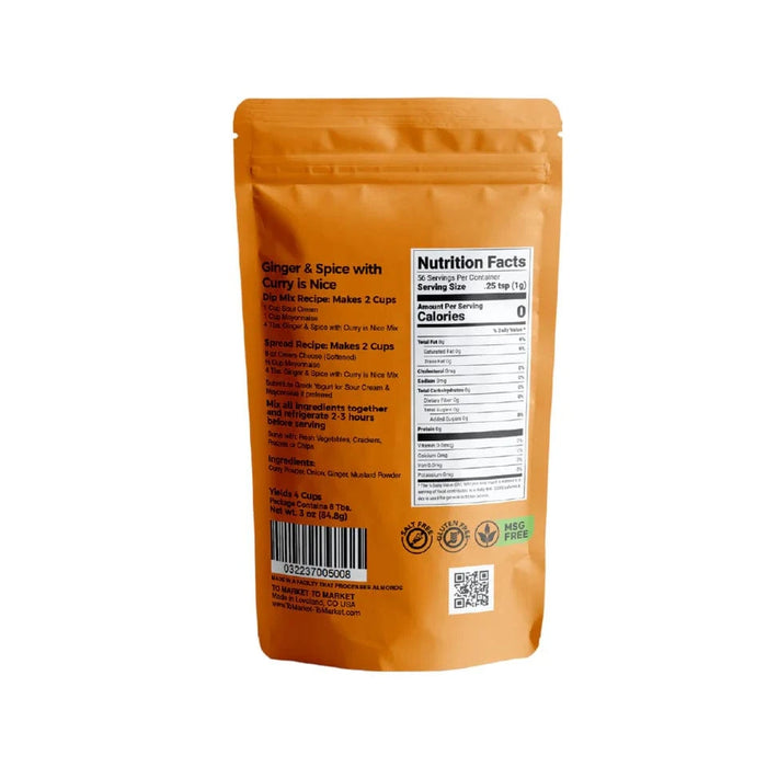 To Market - To Market Dip Mix: Ginger & Spice with Curry 3oz