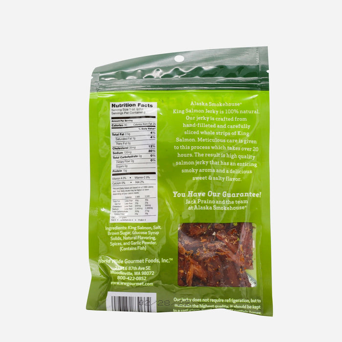 Alaska Smokehouse Pepper Garlic King Salmon Jerky 3oz